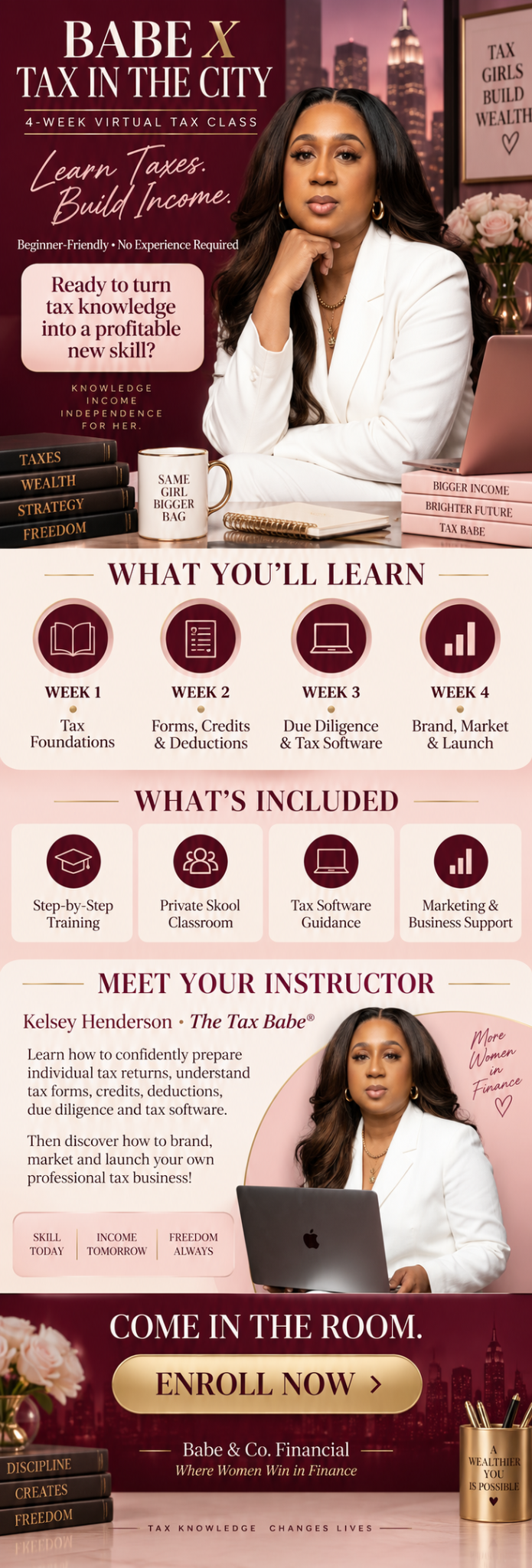 Babe x Tax in the City four-week virtual tax class with Kelsey Henderson